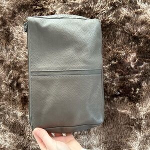 Gray Leather Men's Bag
